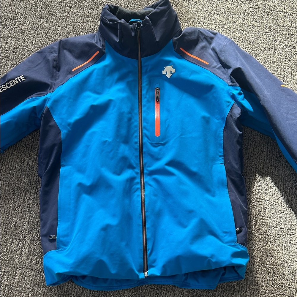 Descente Mens Vibrant Blue and Orange Ski Jacket